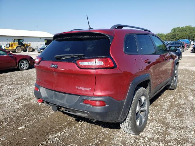 1C4PJMBS4HW636754 - 2017 JEEP CHEROKEE T BURGUNDY photo 4