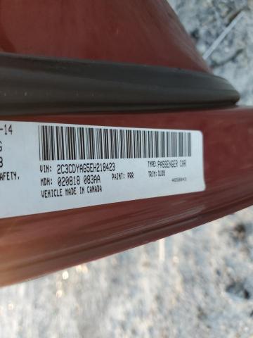 2C3CDYAG5EH218423 - 2014 DODGE CHALLENGER BURGUNDY photo 10