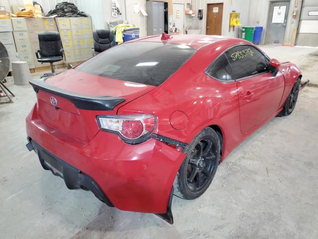 JF1ZNAA10D1720684 - 2013 TOYOTA SCION FR-S RED photo 4