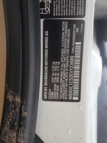 WBAVL1C52EVY23689 - 2014 BMW X1 XDRIVE2 WHITE photo 10