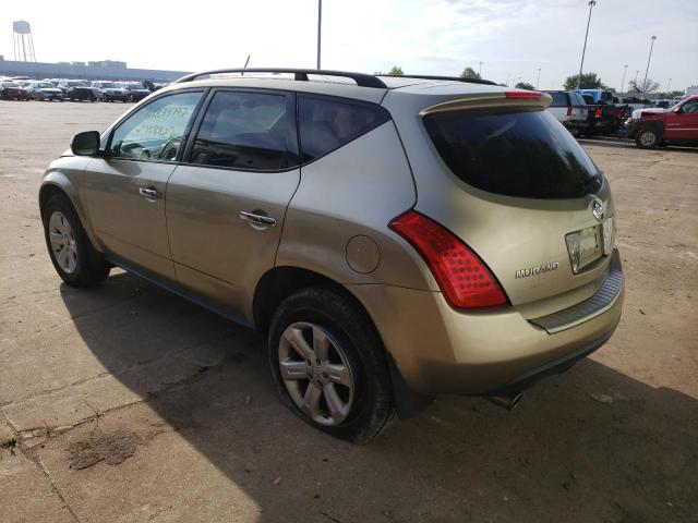 JN8AZ08T76W412919 - 2006 NISSAN MURANO GOLD photo 3