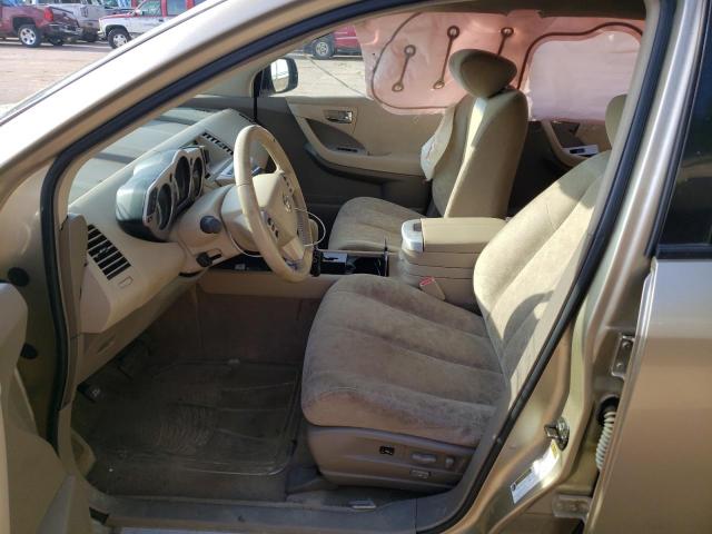 JN8AZ08T76W412919 - 2006 NISSAN MURANO GOLD photo 5