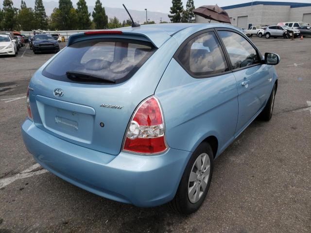 KMHCM3AC2AU169079 - 2010 HYUNDAI ACCENT BLU BLUE photo 4