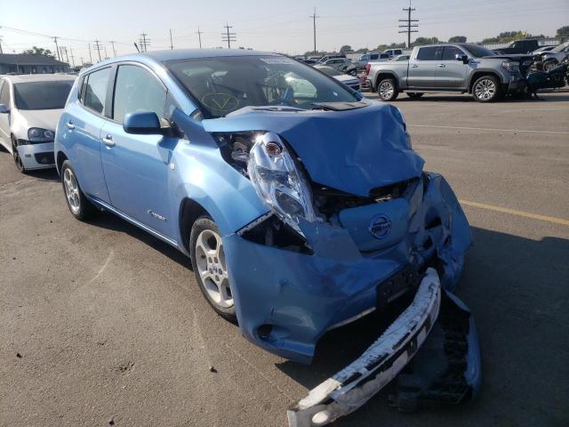 JN1AZ0CP8CT019405 - 2012 NISSAN LEAF SV BLUE photo 1