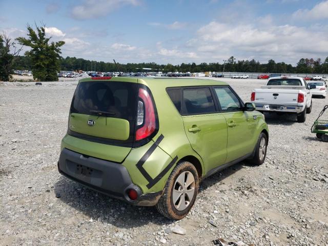 KNDJN2A21F7771553 - 2015 KIA SOUL GREEN photo 4