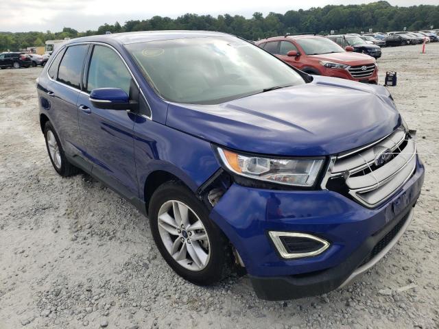 2FMTK3J93FBC07975 - 2015 FORD EDGE SEL BLUE photo 1