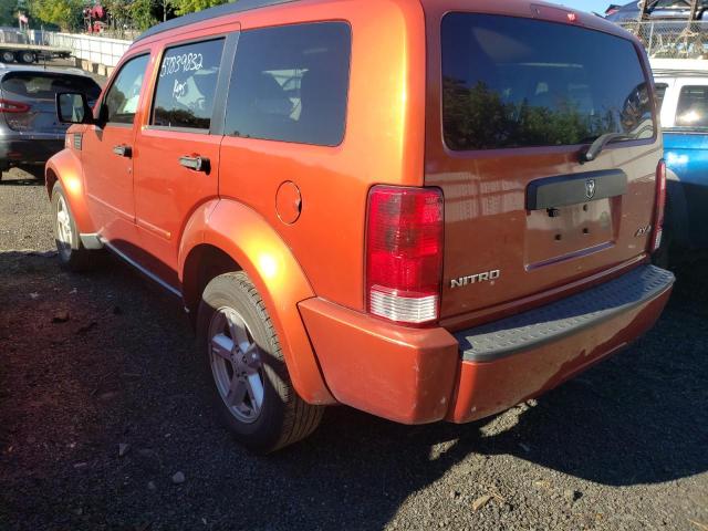 1D8GU28K58W142696 - 2008 DODGE NITRO SXT ORANGE photo 3