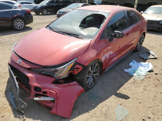 JTDS4RCEXLJ050332 - 2020 TOYOTA COROLLA SE RED photo 9