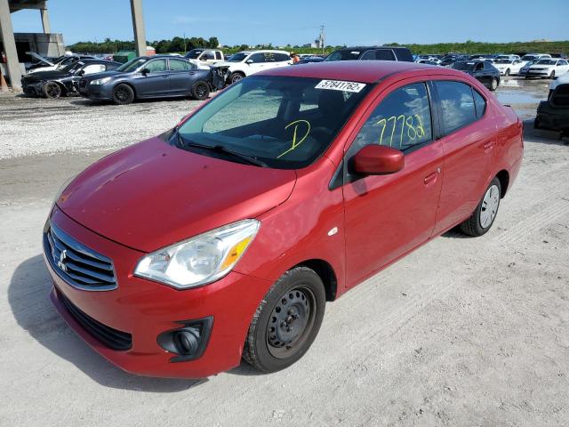 ML32F3FJ7JHF04143 - 2018 MITSUBISHI MIRAGE G4 RED photo 2