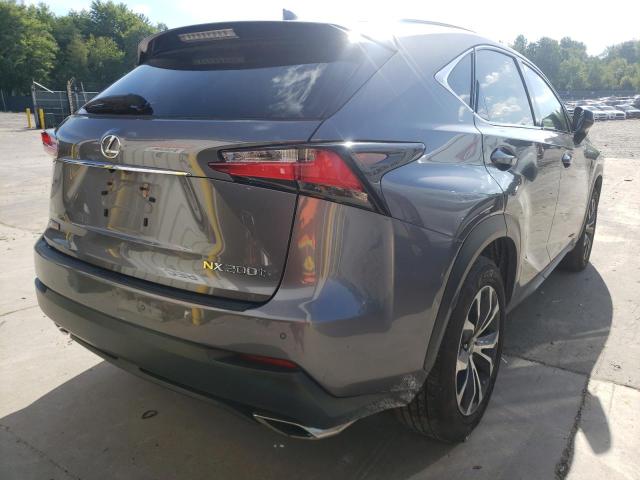 JTJBARBZ3H2122841 - 2017 LEXUS NX 200T BA GRAY photo 4