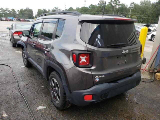ZACCJBAB5HPE60525 - 2017 JEEP RENEGADE S GRAY photo 3