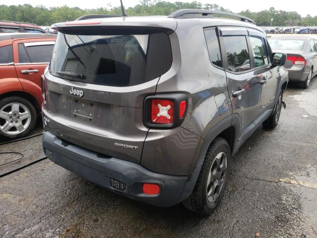 ZACCJBAB5HPE60525 - 2017 JEEP RENEGADE S GRAY photo 4