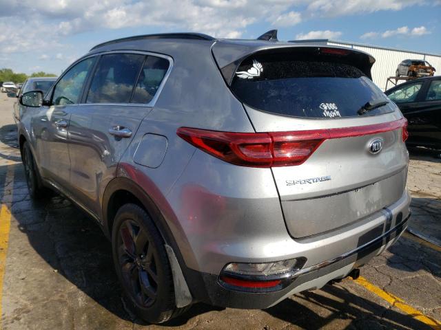 KNDP6CAC3L7709752 - 2020 KIA SPORTAGE S SILVER photo 3