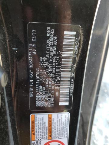 JF1ZNAA18D1724532 - 2013 TOYOTA SCION FR-S BLACK photo 10