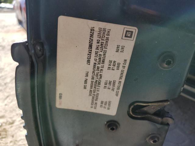 1G2WJ52M5TF272487 - 1996 PONTIAC GRAND PRIX მწვანე ფოტო 10