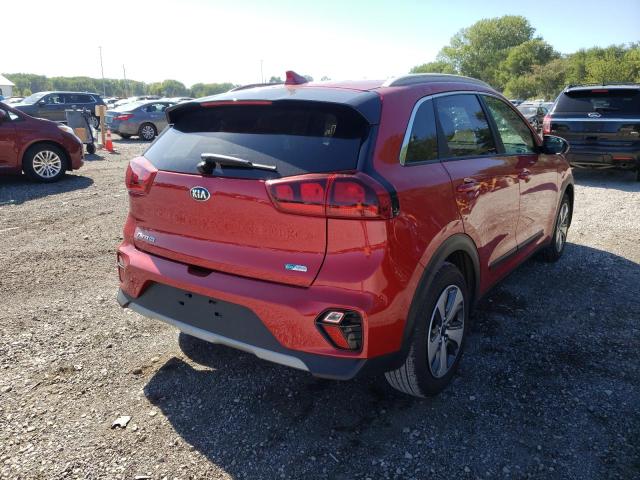 KNDCB3LC1L5424891 - 2020 KIA NIRO LX RED photo 4