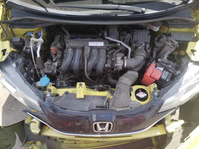 3HGGK5H80FM740154 - 2015 HONDA FIT EX YELLOW photo 7