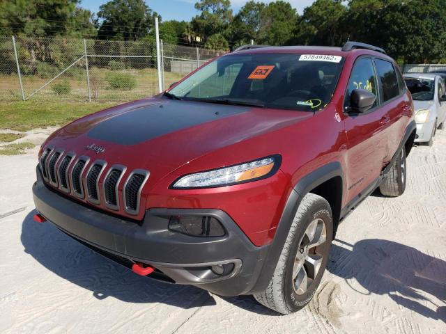 1C4PJMBS0EW309408 - 2014 JEEP CHEROKEE T RED photo 2