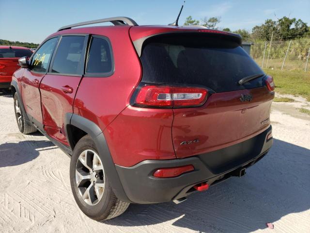 1C4PJMBS0EW309408 - 2014 JEEP CHEROKEE T RED photo 3