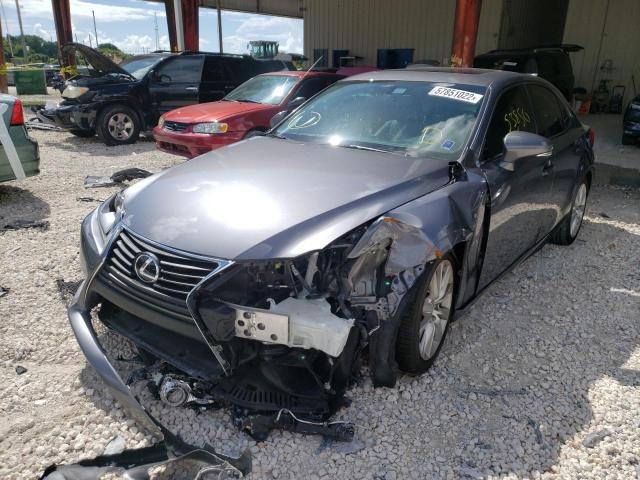 JTHBA1D2XG5017357 - 2016 LEXUS IS 200T GRAY photo 2