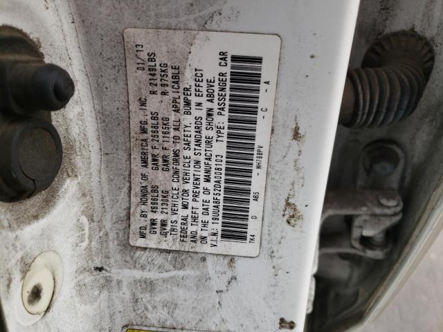 19UUA8F52DA008103 - 2013 ACURA TL TECH BEIGE photo 10