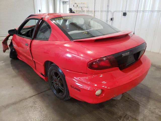 1G2JB1245Y7364362 - 2000 PONTIAC SUNFIRE SE RED photo 3