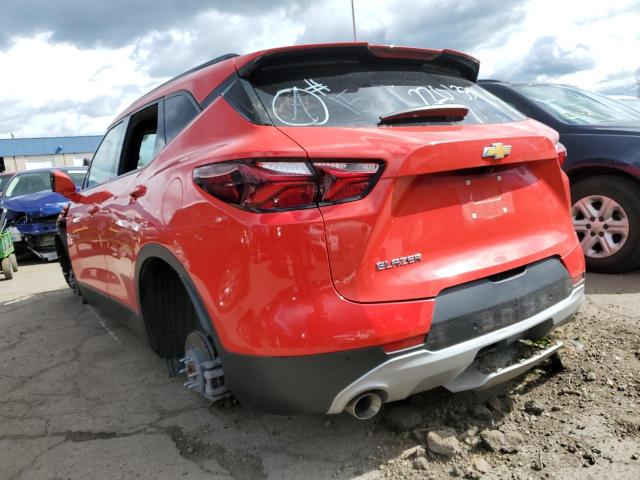 3GNKBCR45MS538659 - 2021 CHEVROLET BLAZER 2LT RED photo 3