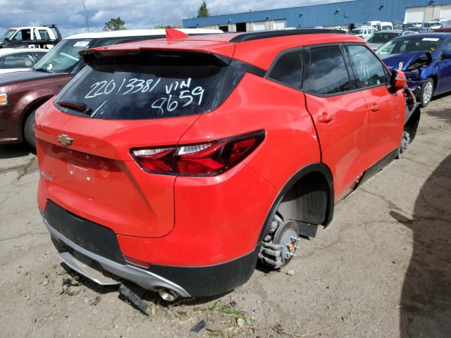 3GNKBCR45MS538659 - 2021 CHEVROLET BLAZER 2LT RED photo 4