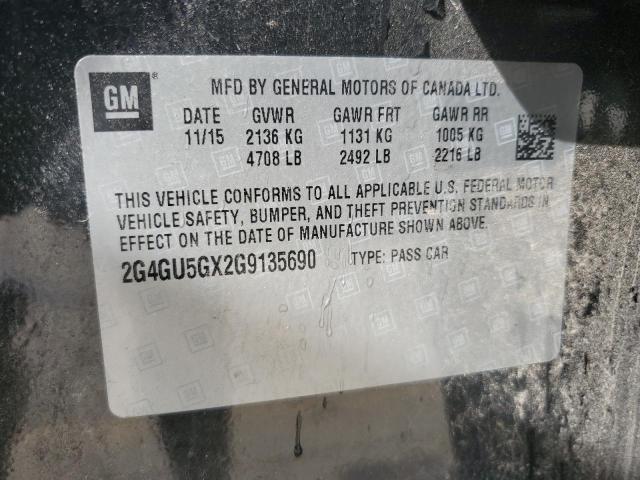 2G4GU5GX2G9135690 - 2016 BUICK REGAL GS Қара фото 10