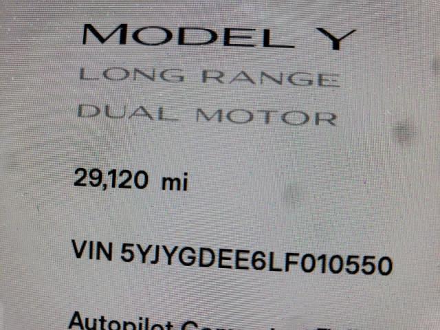 5YJYGDEE6LF010550 - 2020 TESLA MODEL Y WHITE photo 8