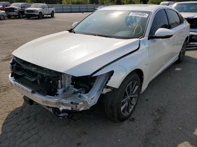 1HGCV1F58NA018501 - 2022 HONDA ACCORD EXL WHITE photo 2