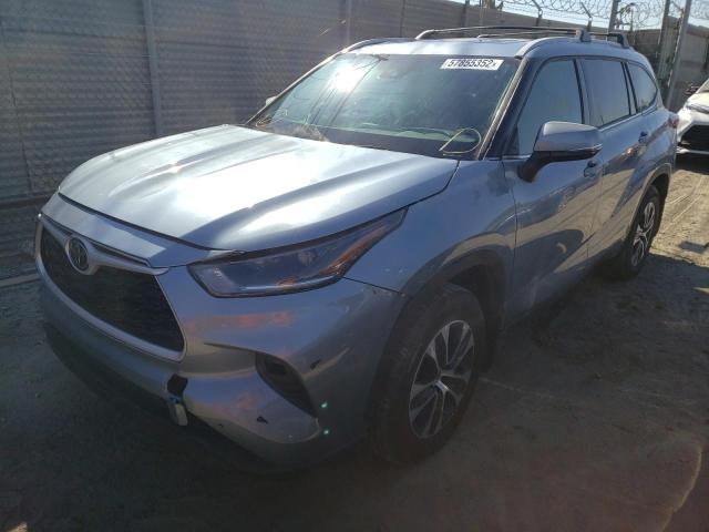 5TDGZRBH7NS204388 - 2022 TOYOTA HIGHLANDER ლურჯი ფოტო 2