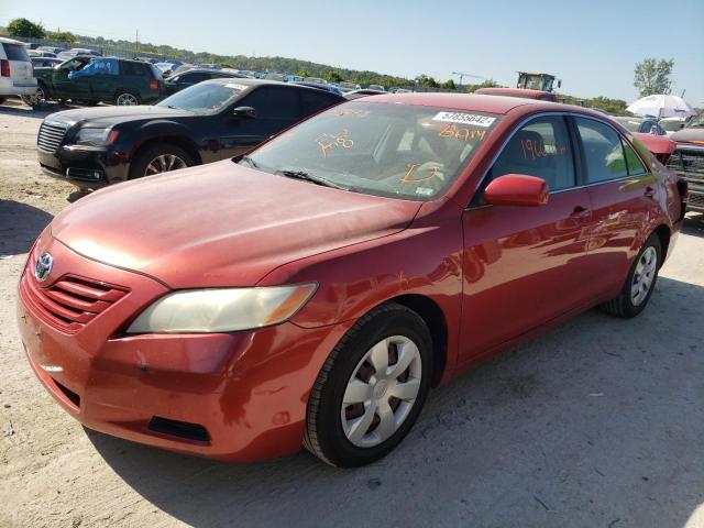 4T1BE46K97U155493 - 2007 TOYOTA CAMRY CE RED photo 2