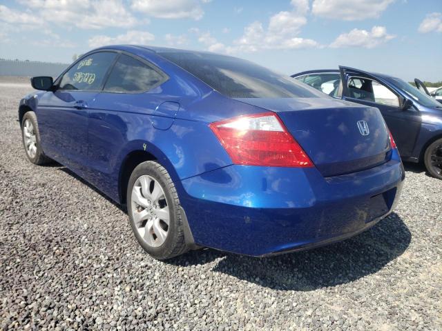 1HGCS12389A019263 - 2009 HONDA ACCORD LX BLUE photo 3