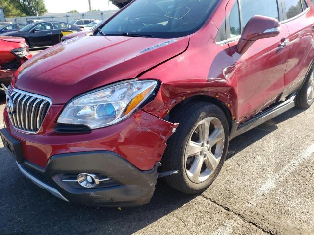 KL4CJCSB7FB105751 - 2015 BUICK ENCORE MAROON photo 9