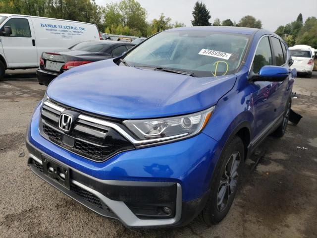 7FARW2H82ME004400 - 2021 HONDA CR-V EXL BLUE photo 2