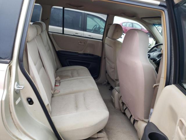 JTEHD21A310010190 - 2001 TOYOTA HIGHLANDER BEIGE photo 6