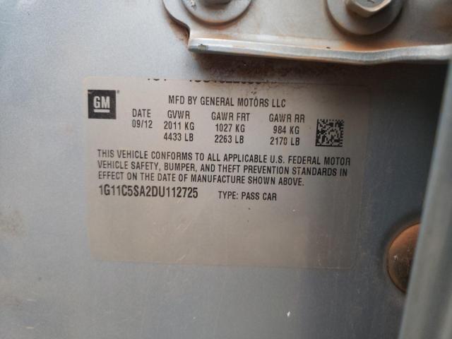 1G11C5SA2DU112725 - 2013 CHEVROLET MALIBU 1LT BLUE photo 10
