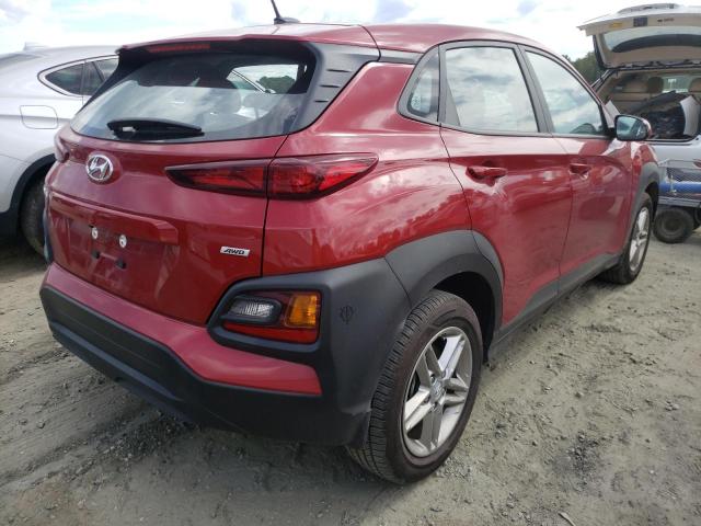 KM8K1CAA0MU752614 - 2021 HYUNDAI KONA SE RED photo 4