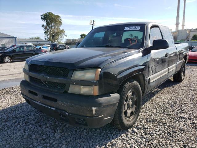 2GCEC19V041429621 - 2004 CHEVROLET SILVERADO BLACK photo 2