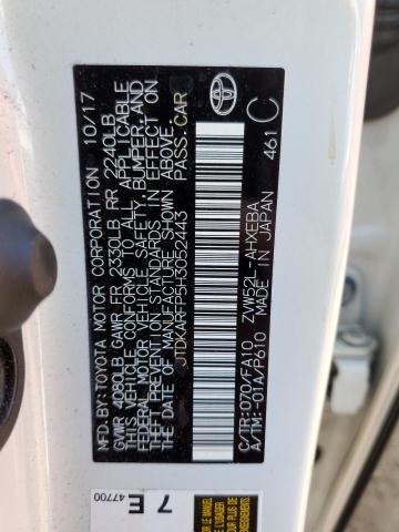 JTDKARFP5H3052443 - 2017 TOYOTA PRIUS PRIM 白色 照片 10