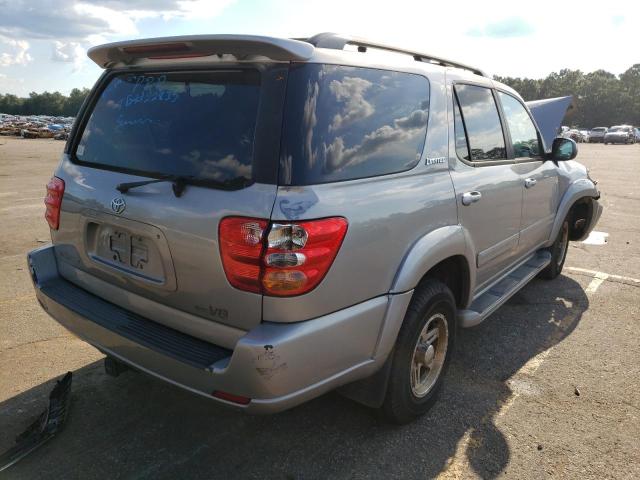 5TDZT38A13S184783 - 2003 TOYOTA SEQUOIA SILVER photo 4