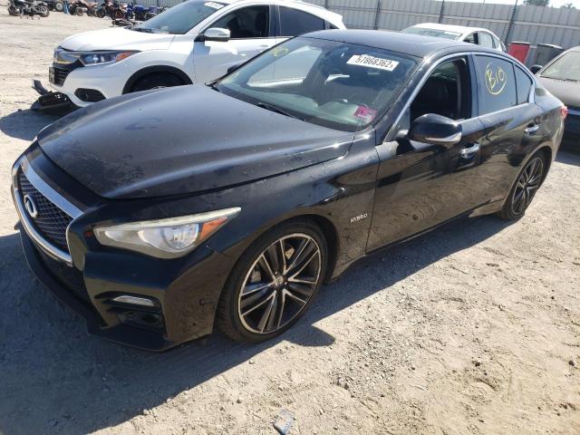 JN1AV7AP8FM790114 - 2015 INFINITI Q50 HYBRID BLACK photo 2