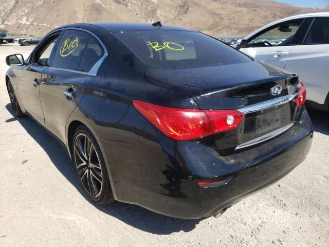 JN1AV7AP8FM790114 - 2015 INFINITI Q50 HYBRID BLACK photo 3