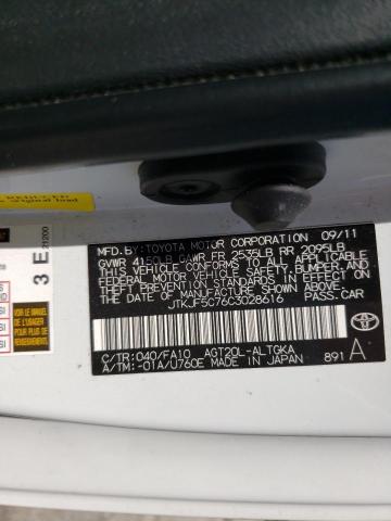 JTKJF5C76C3028616 - 2012 TOYOTA SCION TC 白色 照片 10