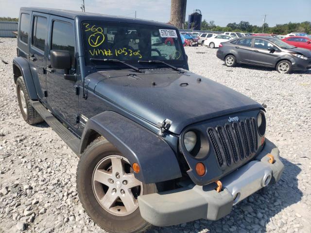 1J4GA59197L105305 - 2007 JEEP WRANGLER S BLUE photo 1