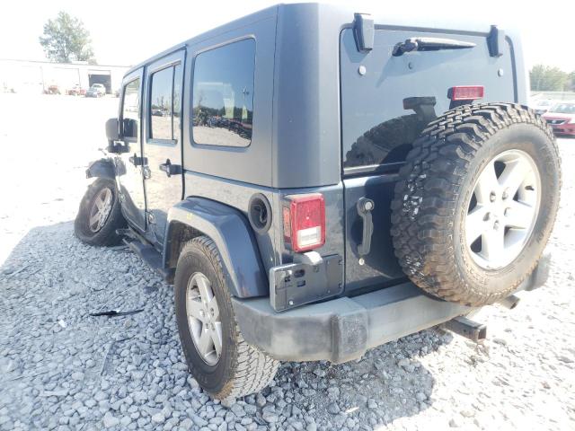 1J4GA59197L105305 - 2007 JEEP WRANGLER S BLUE photo 3