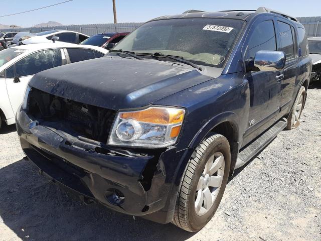 5N1AA08C88N622274 - 2008 NISSAN ARMADA SE BLUE photo 2