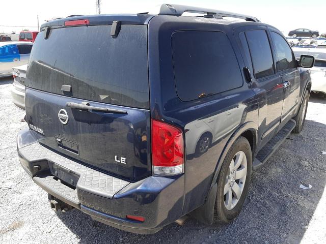 5N1AA08C88N622274 - 2008 NISSAN ARMADA SE BLUE photo 4