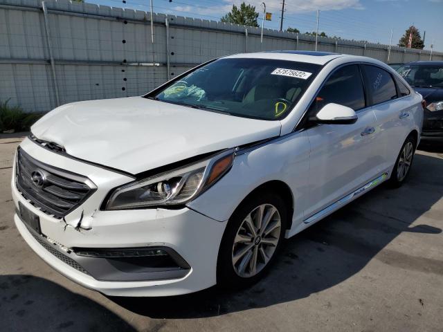 5NPE34AFXGH320012 - 2016 HYUNDAI SONATA LIM WHITE photo 2